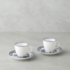 Bonnie Bone Porcelain 4 Piece Coffee Cup Set for 2 People 90 ml Dark Blue