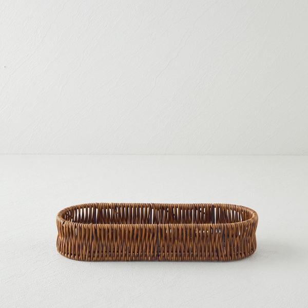 Crustic Plastic Bread Basket 28x11x7 cm Brown