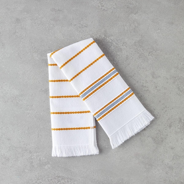 Stria Cotton Polyester Drying Towel 30x50 cm Blue