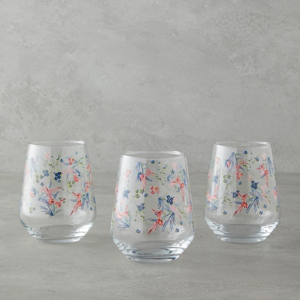 Dreamscape Glass 3-Piece Cups 425 ml Colored