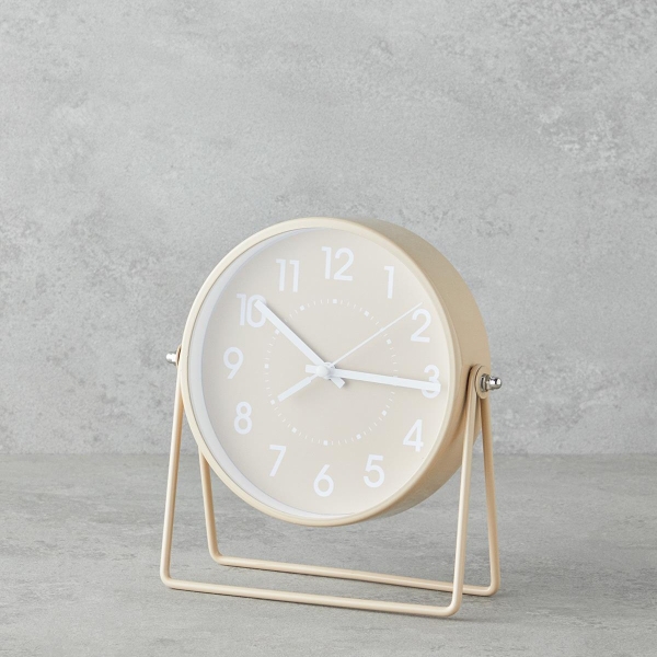 Nelson Table Clock 18.5 cm Beige