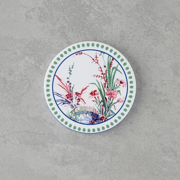 Chimera Ceramic Coaster 11 cm White - Green