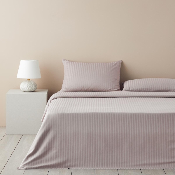 Crystal Silky Twill Single Duvet Cover Set 160x220 cm Dusty Rose
