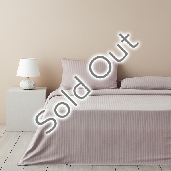 Crystal Silky Twill Single Duvet Cover Set 160x220 cm Dusty Rose