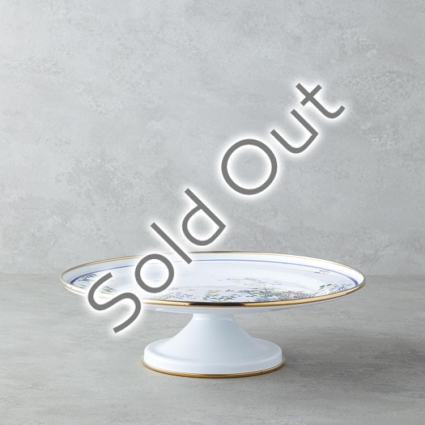 Artistic Flower Enamel Cake Stand 31 cm Colorful