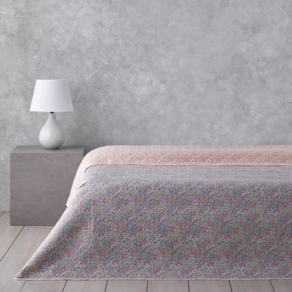 Floral Serenade Double Multi-Purpose Bedspread 200x220 cm Blue
