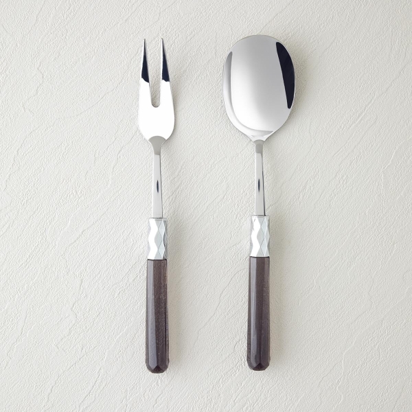 Keira Acrylic 2-Piece Serving Utensil Anthracite
