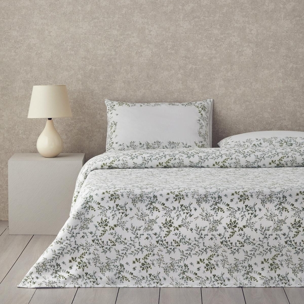 Natur Printed Double Pike Set 200x220 cm Green