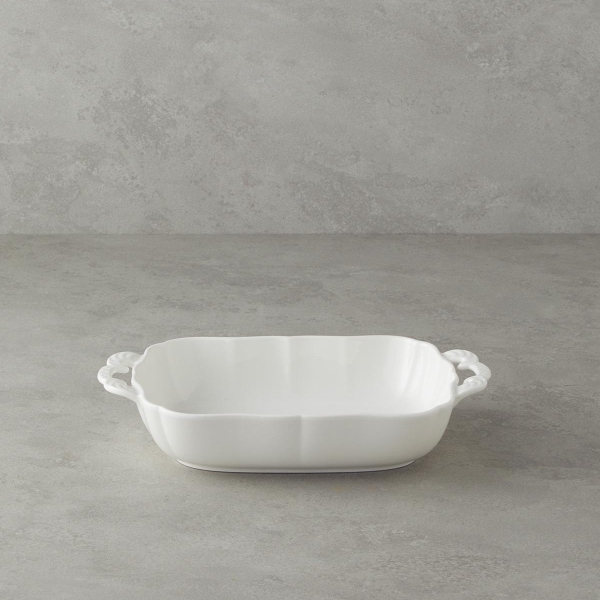 Bianca Ceramic Oven Dish 30x18 cm White