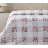 Daisy Plaid Printed Cotton King Size Pike 240x220 cm Blue