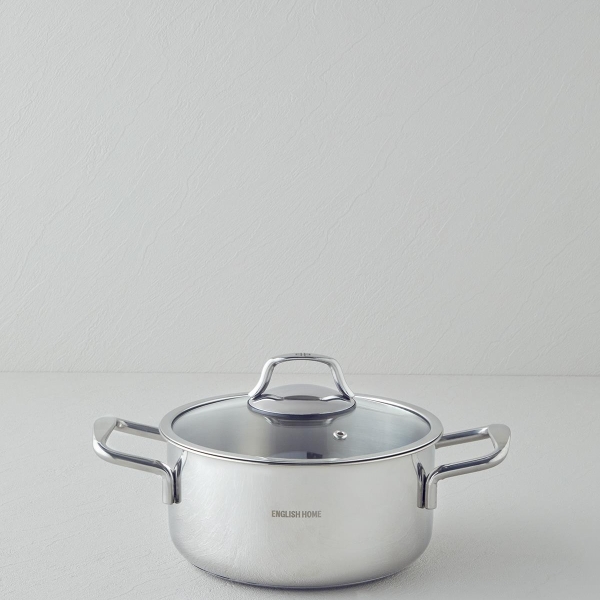 Glow Steel Deep Pot 20x10 cm Silver