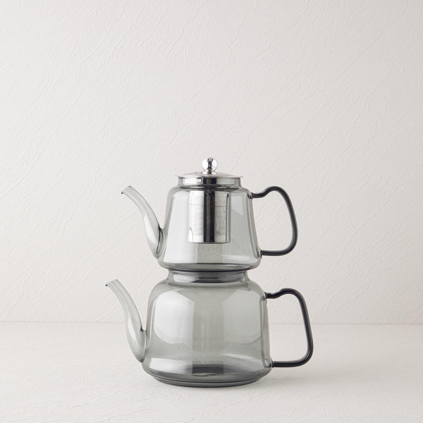 Odin Borosilicate Glass Teapot 600-1200 ml Gray