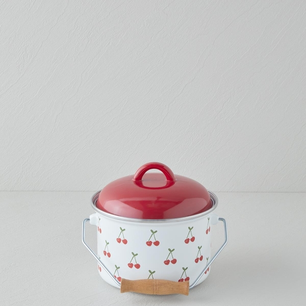 Cherry Dream Enamel Copper 16 cm Red