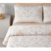 Dainty Bird Cotton Satin Double Duvet Cover Set 200x220 cm Gold