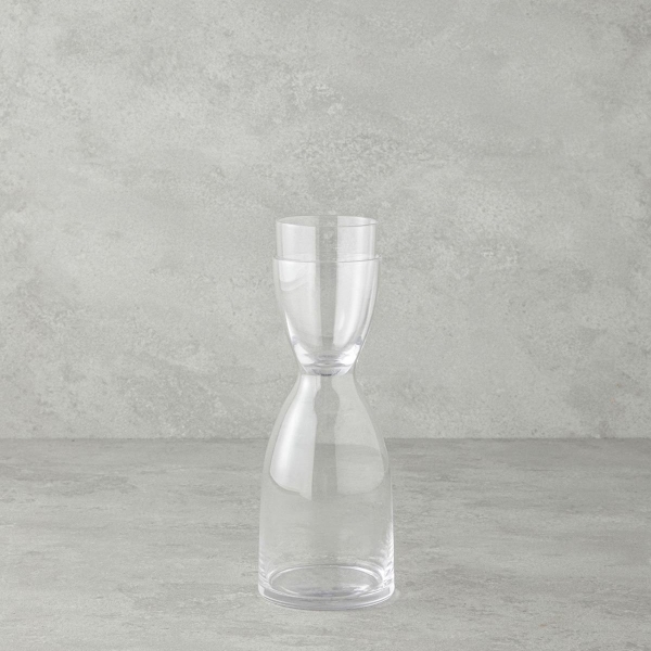 Nish Glass Bedside Pitcher 750 ml + 200 ml Transparent