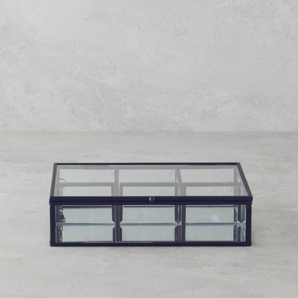 Glossy Jewelry Box 27x8.2x5.7 cm Black