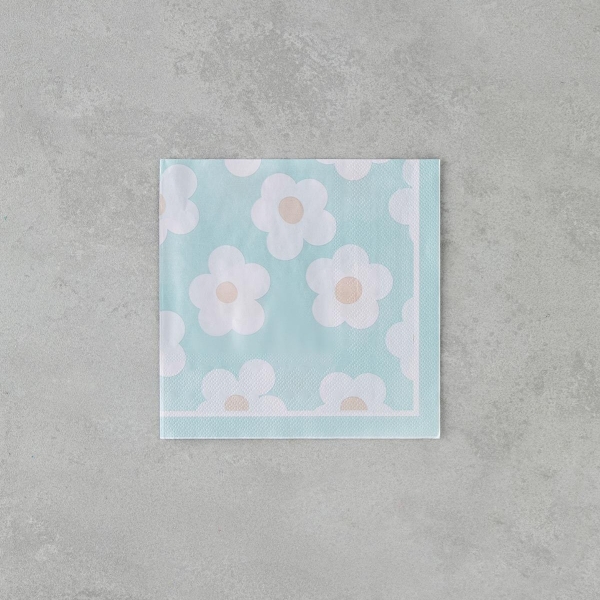 Spring 20-Pieces Paper Napkin 33x33 cm Blue