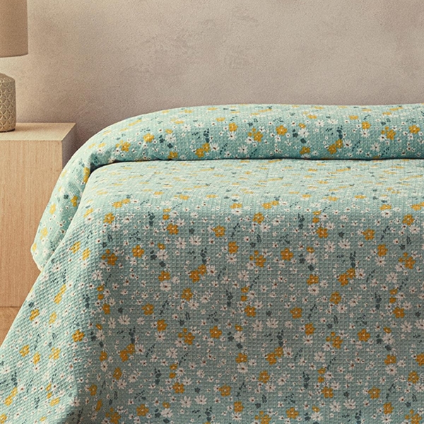 Chamomile Printed Single Pike 150x200 cm Seledon