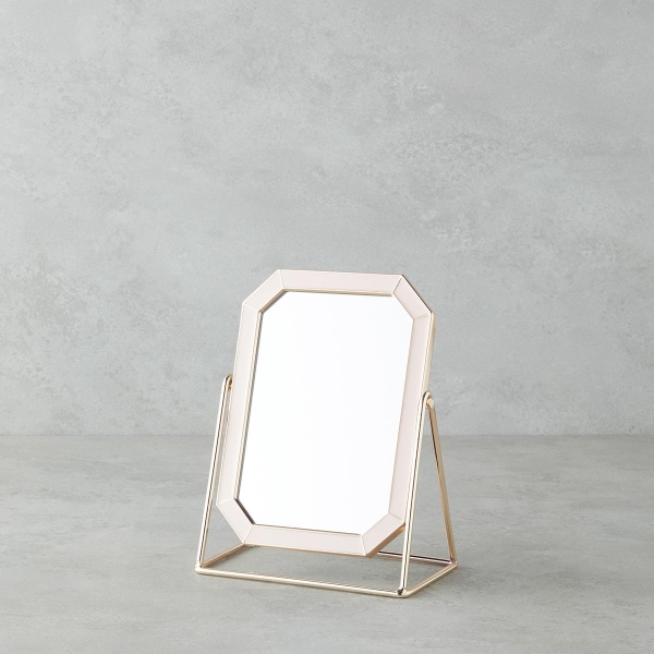 Daniel Metal Table Mirror 13x18 cm Powder