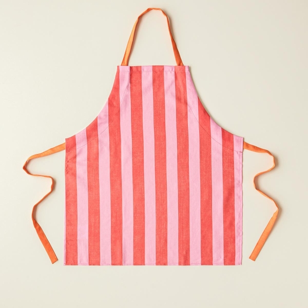 Summer Orange Polyester Kitchen Apron 65x75 cm Red-Pink