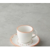 Belle Bone Porcelain 4 Piece Coffee Cup Set for 2 People 90 ml Colorful