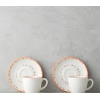 Belle Bone Porcelain 4 Piece Coffee Cup Set for 2 People 90 ml Colorful