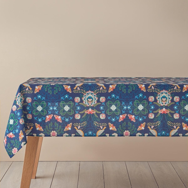 Perfection Polyester Tablecloth 145x200 cm Navy Blue