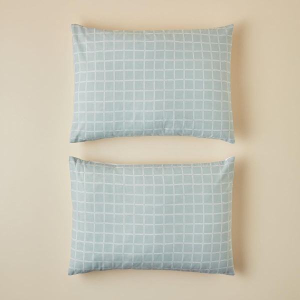Plaid Zone Cotton 2-Piece Pillowcase 50x70 cm Green