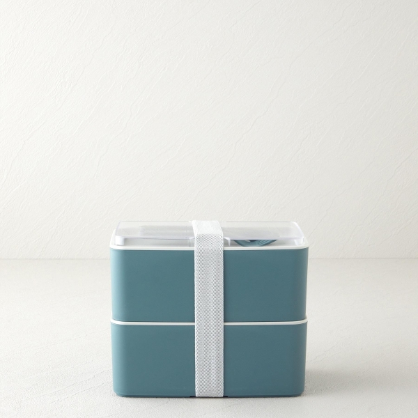 Mezaluna Time Plastic 2 Layer Lunch Box 1 L- 1 L Green