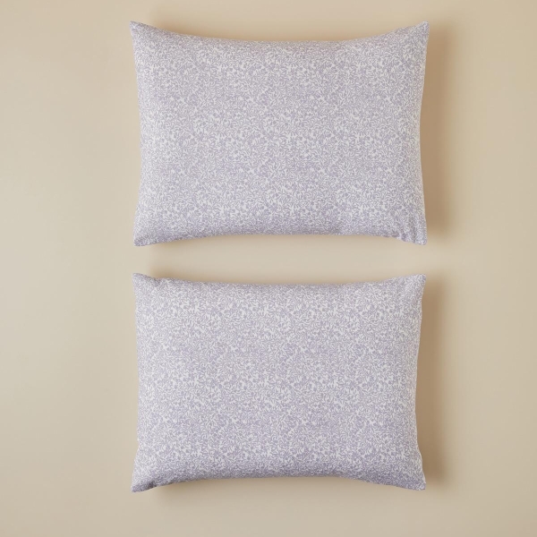 TIMELESS GARDEN Easy Iron 2-Piece Pillowcase 50x70 cm Light Purple