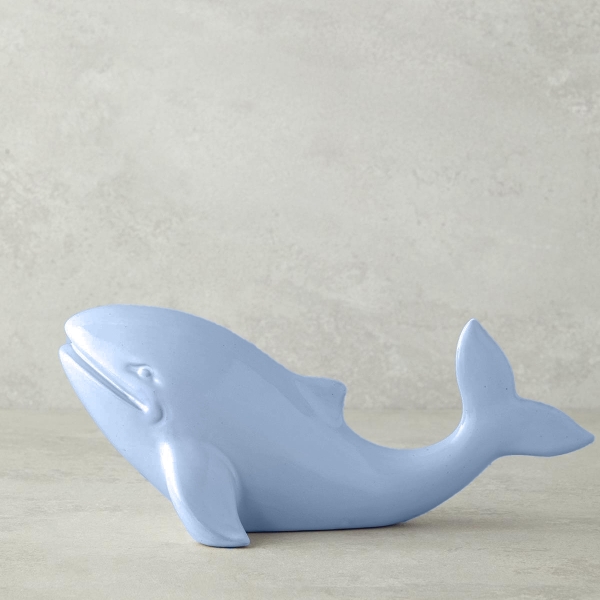 Little Whale Figurine 17.4x9.5x7.8 cm Blue