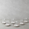 Alvina Porcelain 12 Piece Tea Set for 6 Persons 165 ml Blue - Pink
