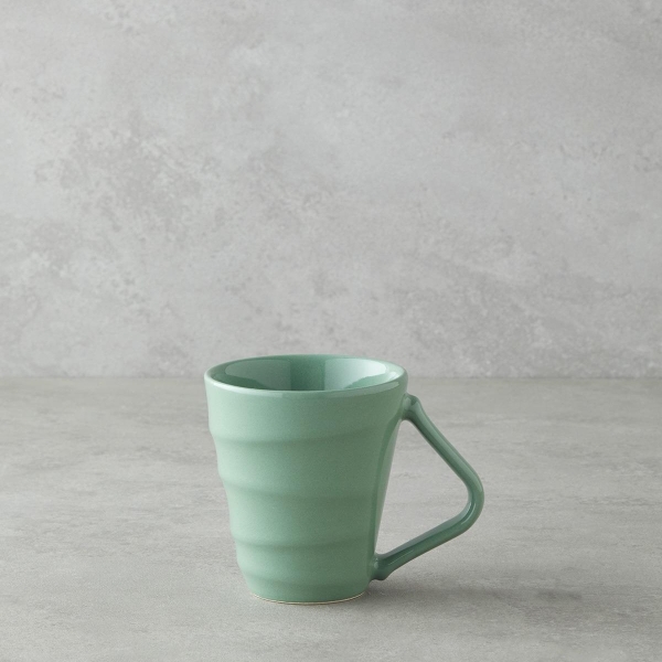 Twisty Ceramic Mug 255 ml Green