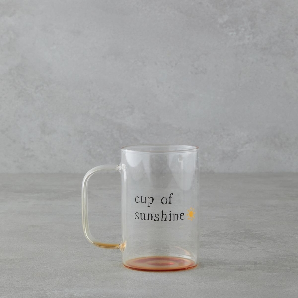 Cup of Sunshine Glass Mug 270 ml Yellow