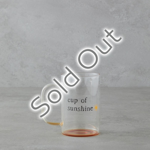 Cup of Sunshine Glass Mug 270 ml Yellow