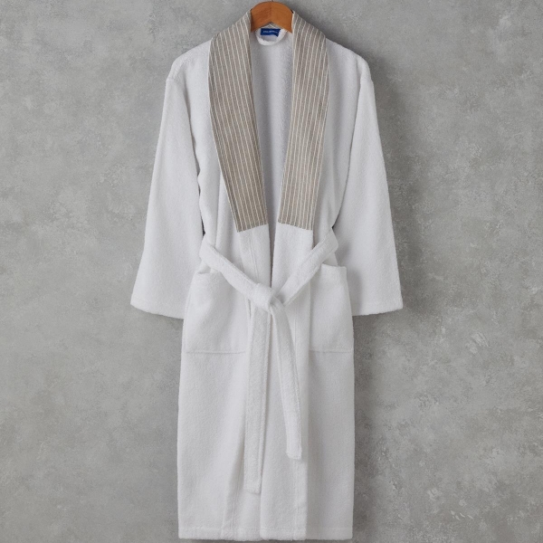 Leon Cotton Bathrobe L-XL White