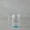Cup of Happiness Glass Mug 270 ml Blue