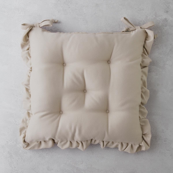 Soft Cozy Chair Cushion 40x40 cm Beige