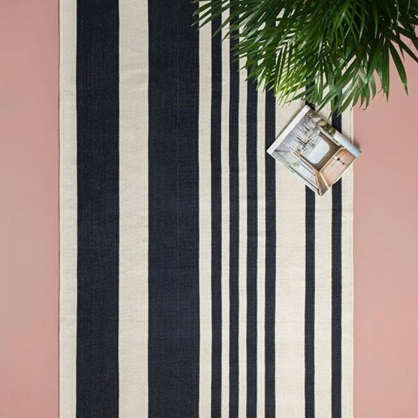 Royal Deer Woven Rug 80x150 cm Navy Blue-Cream