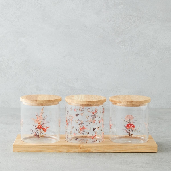 Malory Glass 4 Piece Spice Shaker 350 ml Transparent