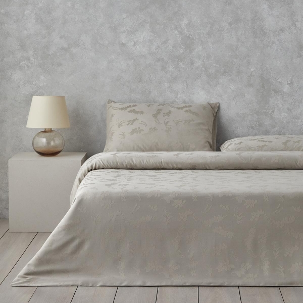 Glare Jacquard Single Duvet Cover Set 160x220 cm Beige