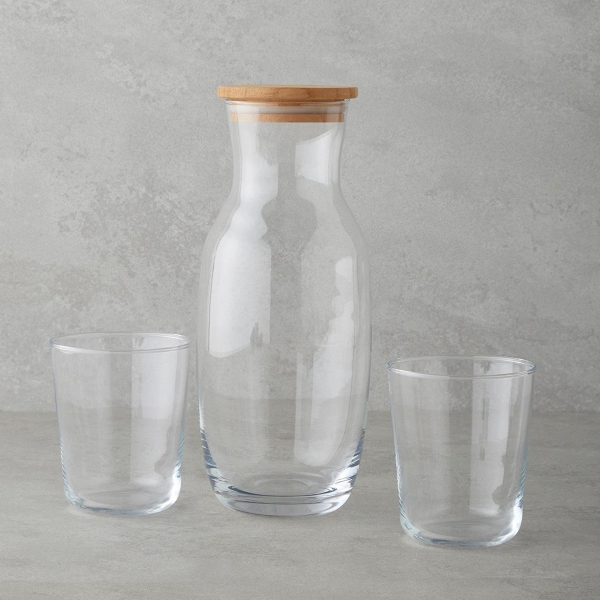 Luminous Glass 3 Piece Water Set 1000 ml + 315 ml Transparent