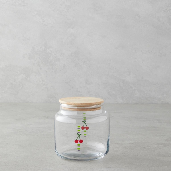 Cherry Glass Jar 630 ml Transparent