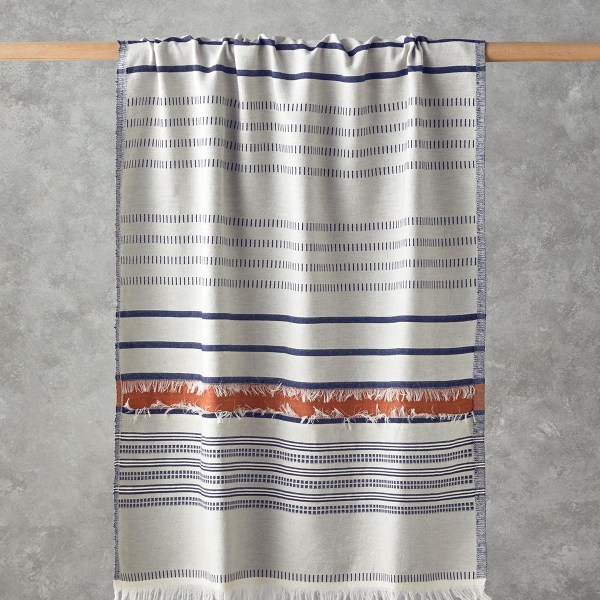 Modern Line Cotton Peshtemal 90x150 cm Light Beige-Tile