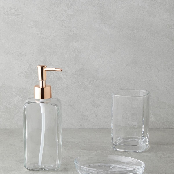 Berta 3-Piece Bathroom Set Transparent