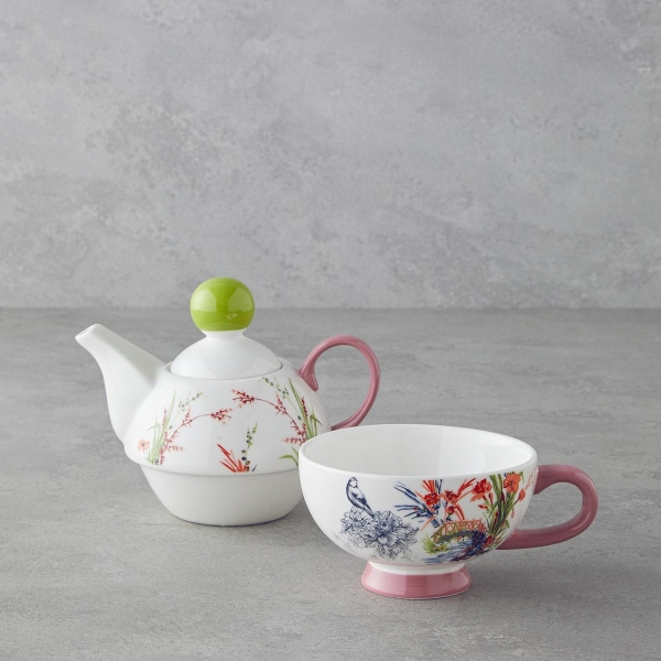 Garden New Bone China Teapot 400 ml Green