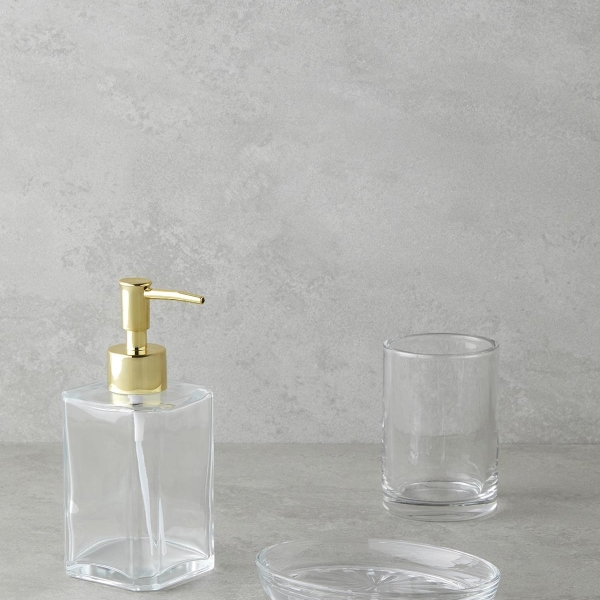 Braid 3-Piece Bathroom Set Transparent