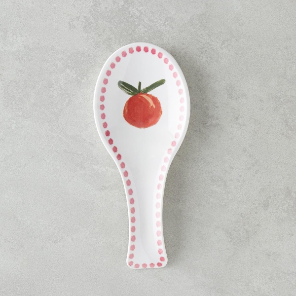 Orange Melamine Cutlery Tray 24 cm White - Orange
