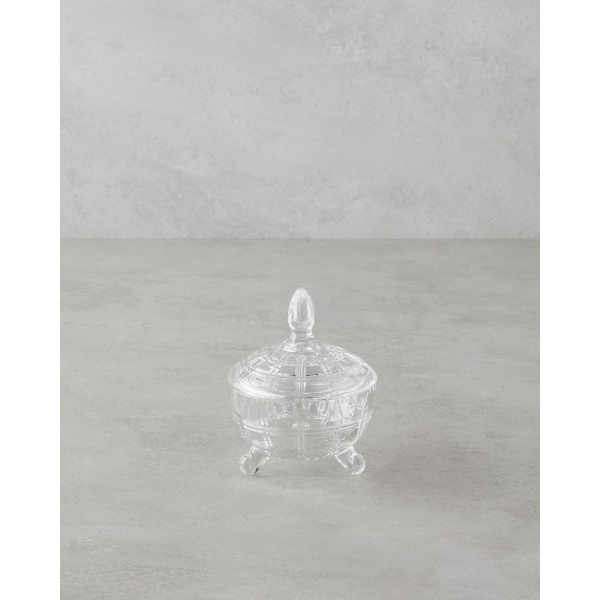 Candessa Glass Sugar Bowl 12x10.5 cm Transparent