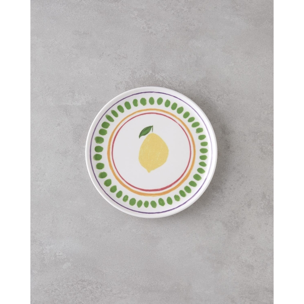 Lemon Ceramic Cake Plate 20 cm Colorful